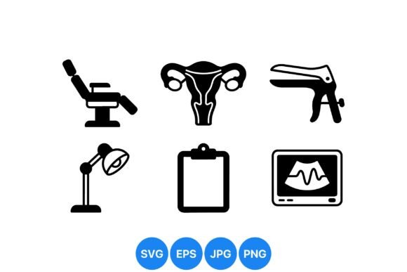 Gynecology Medical Icon Set