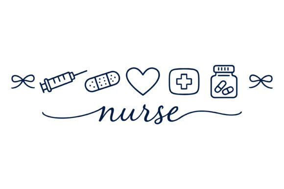 Minimal Nurse Medical Line Art