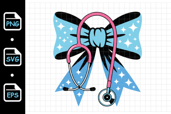 Nurse Bow with Stethoscope Cute Medical