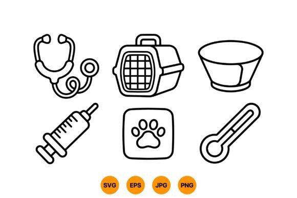 Pet Care Medical Icons: Clean, Calm, and Craft-Ready