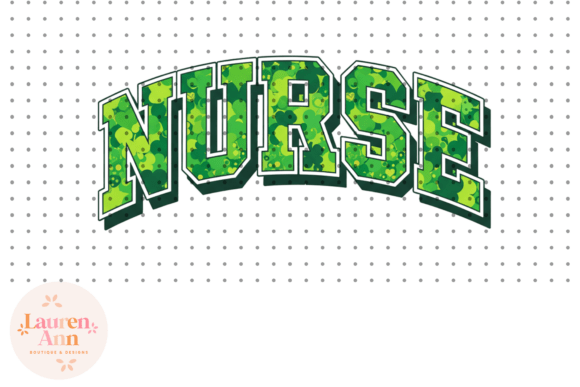 Shamrock Nurse Varsity Shirt Graphic
